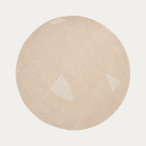 Alfombra Domm de lana beige Ø 200 cm