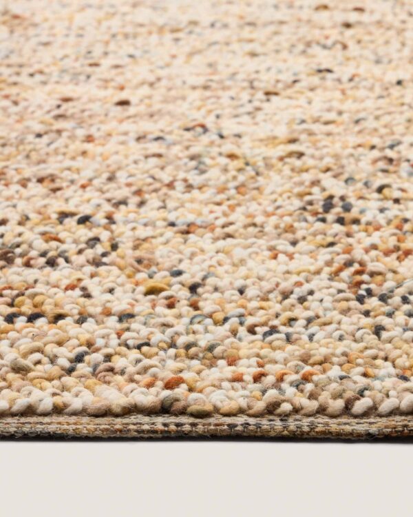Alfombra Elanis de lana bouclé multicolor 160 x 230 cm