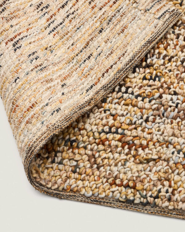 Alfombra Elanis de lana bouclé multicolor 160 x 230 cm