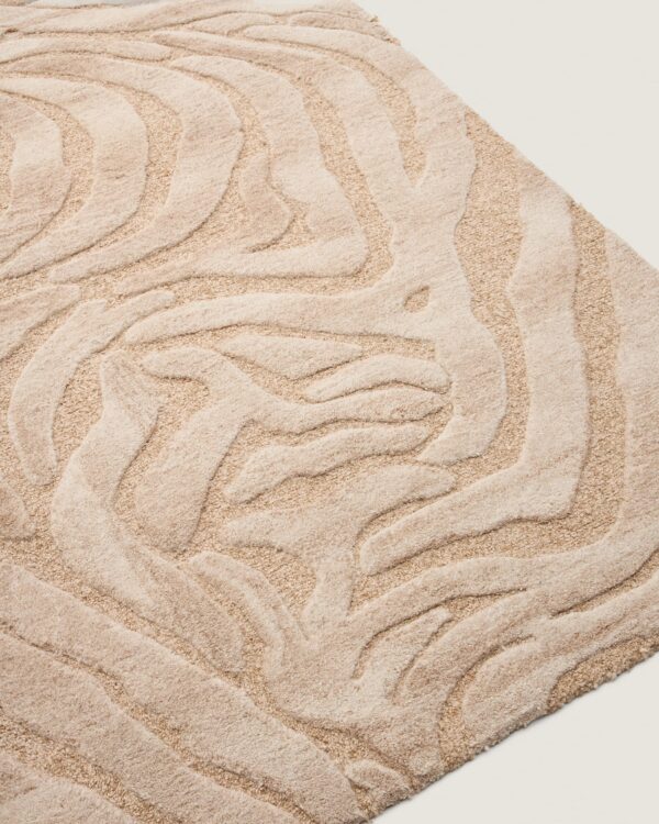 Alfombra Tribet de mezcla de lana jacquard cebra 160 x 230 cm