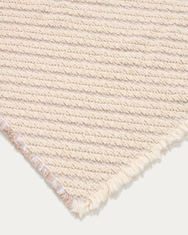 Alfombra de baño Janu 100% algodón estructura diagonal crudo 50 x 70 cm