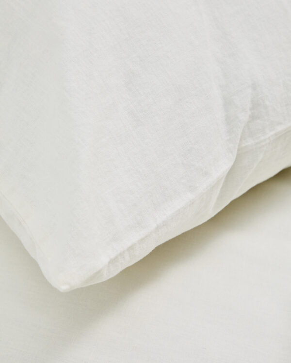 Set Simmel fundas nórdica y de almohadas de mezcla de lino color crudo para cama de 180 cm