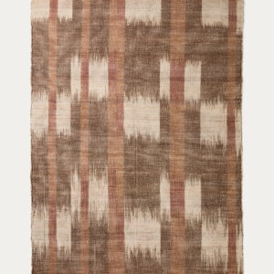 Alfombra Domira de yute con gráfico ikat multicolor 200 x 300 cm