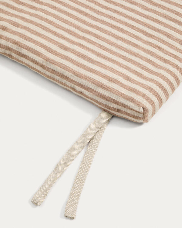 Cojín para tumbona Dirome 100% PET rayas beige 50 x 175 cm