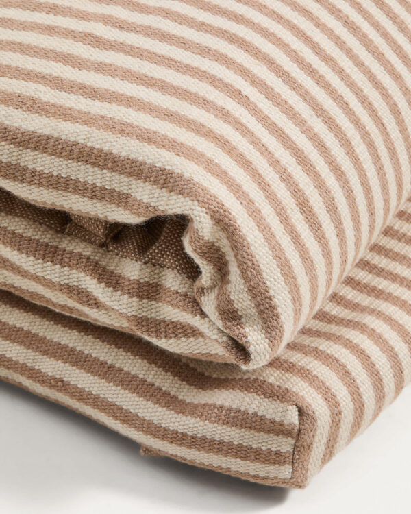 Cojín para tumbona Dirome 100% PET rayas beige 50 x 175 cm