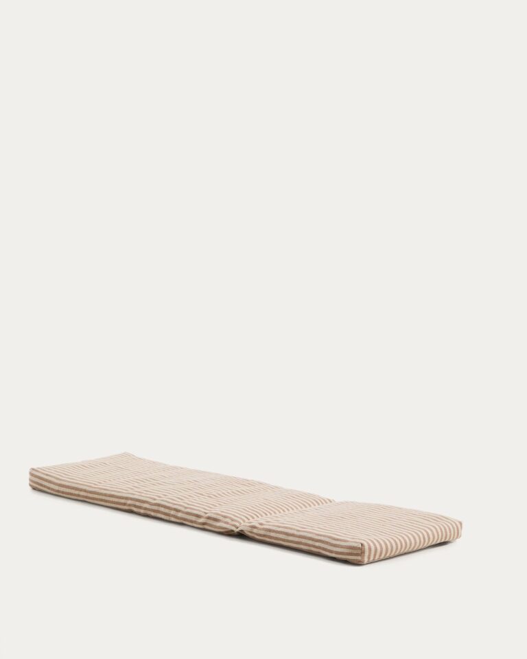 Cojín para tumbona Dirome 100% PET rayas beige 50 x 175 cm