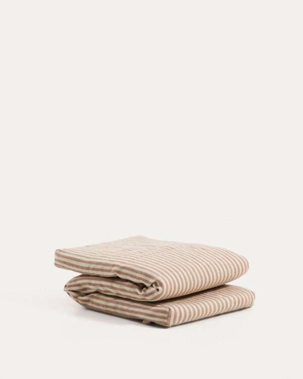 Cojín para tumbona Dirome 100% PET rayas beige 50 x 175 cm