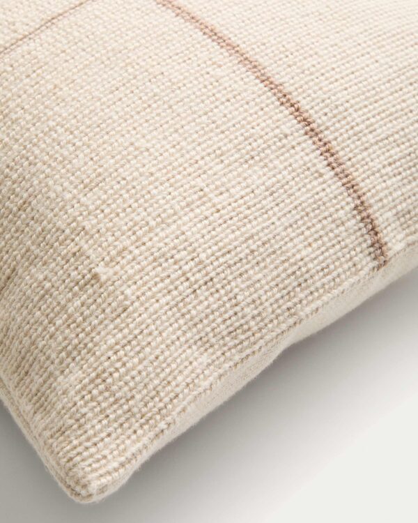 Funda de cojín Atima 100% PET jacquard beige 45 x 45 cm