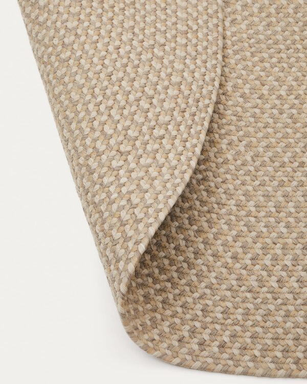 Alfombra ovalada Rodhe 100% PET beige 160 x 230 cm