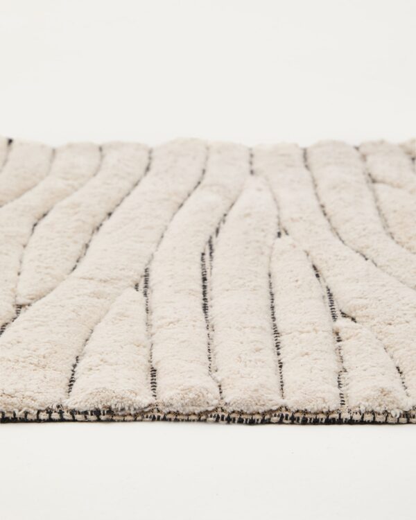 Alfombra de baño Crilda de algodón blanco  50 x 70 cm