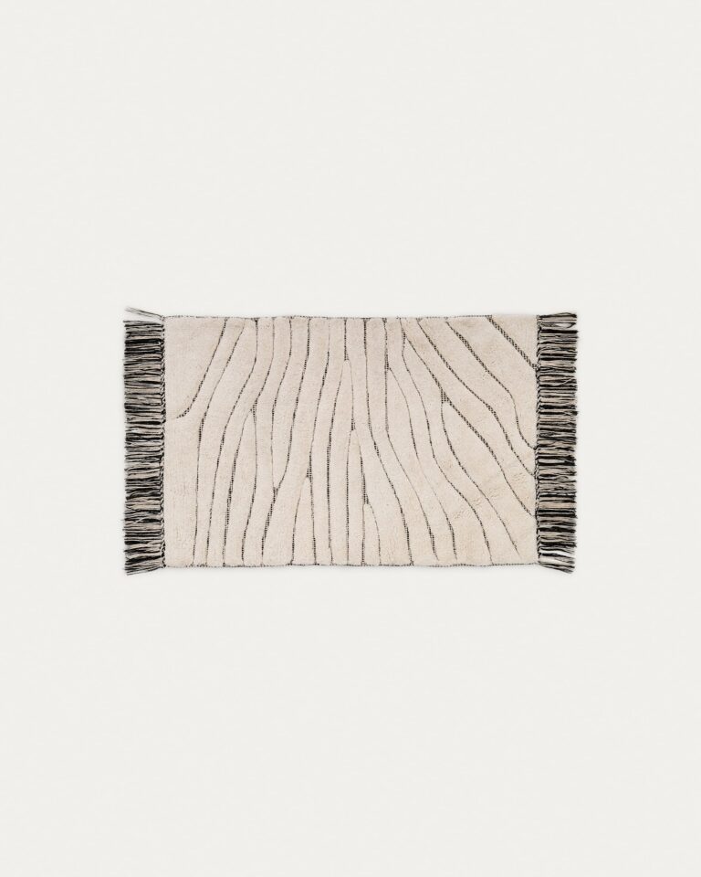 Alfombra de baño Crilda de algodón blanco  50 x 70 cm