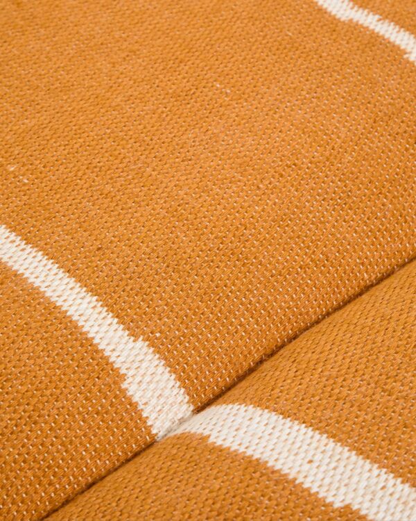Cojín para tumbona Daila con gráfico Ikat 100% PET naranja 50 x 175 cm
