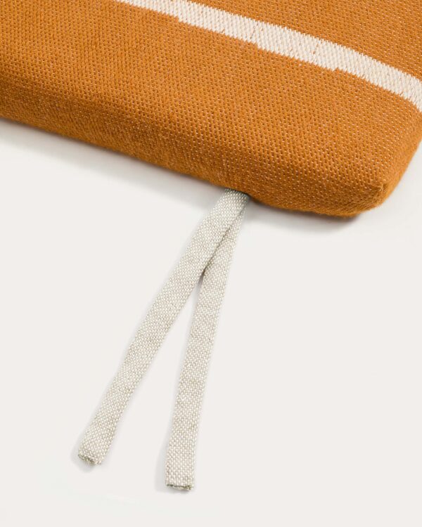 Cojín para tumbona Daila con gráfico Ikat 100% PET naranja 50 x 175 cm