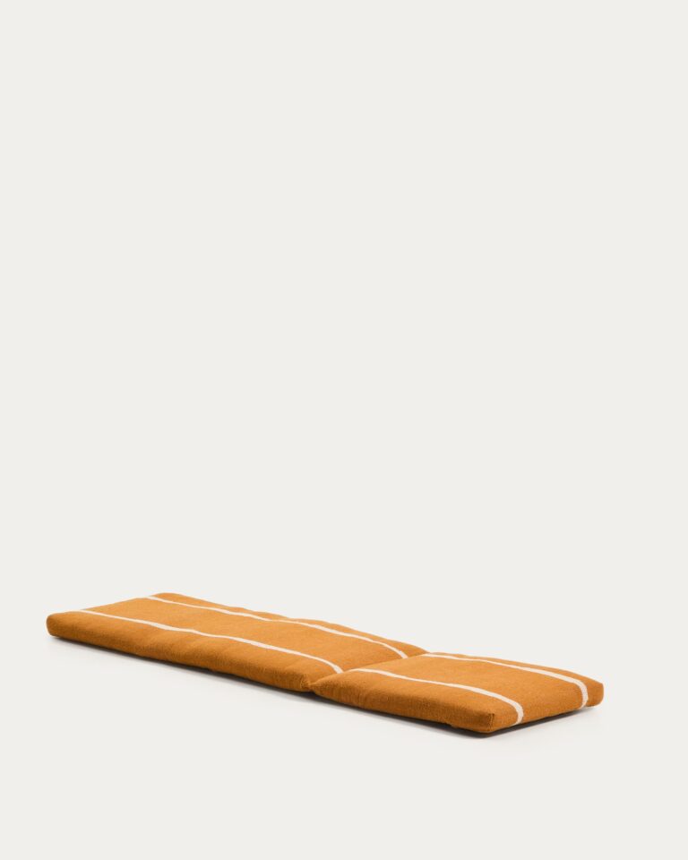 Cojín para tumbona Daila con gráfico Ikat 100% PET naranja 50 x 175 cm