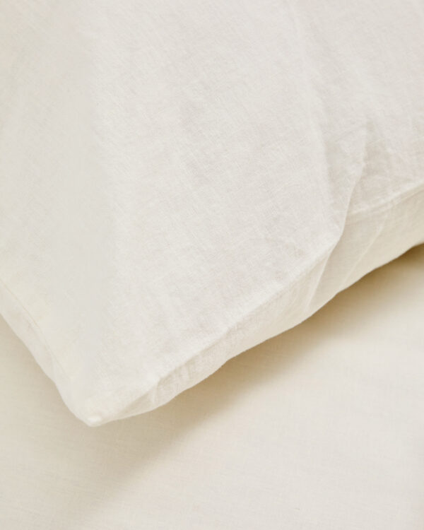 Set Simmel de 2 fundas de almohada de mezcla de lino color crudo 50 x 70 cm
