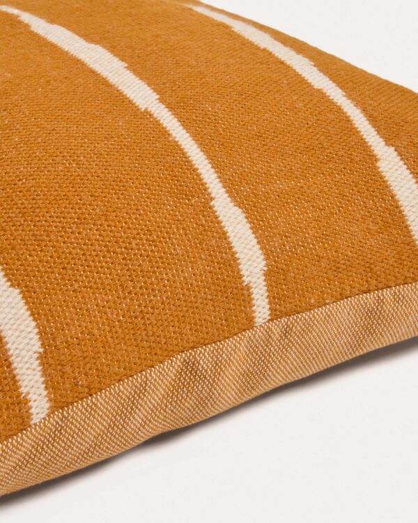 Funda de cojín de suelo Daila con gráfico Ikat 100% PET naranja 70 x 70 cm