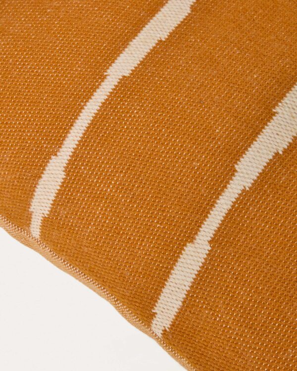 Funda de cojín de suelo Daila con gráfico Ikat 100% PET naranja 70 x 70 cm