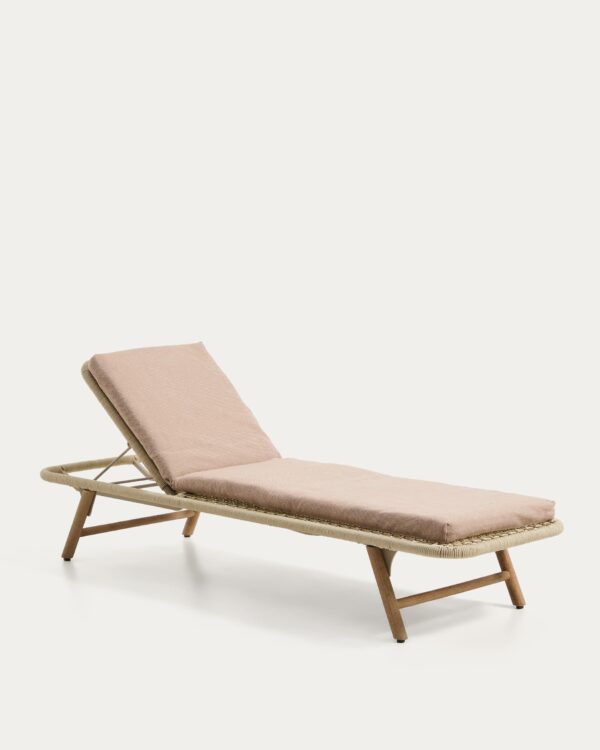 Cojín Maoni para tumbona 100% PET beige 50 x 175 cm