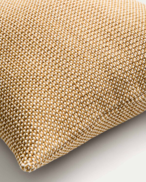 Funda de cojín Narida 100% algodón jacquard mostaza 50 x 50 cm