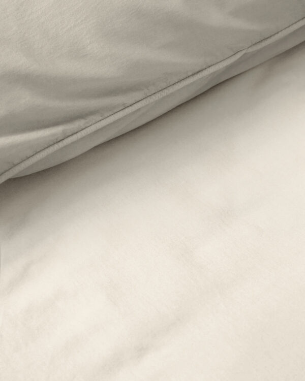 Funda nórdica Sirale 100% algodón satén acabado lavado blanco para cama de 90 cm
