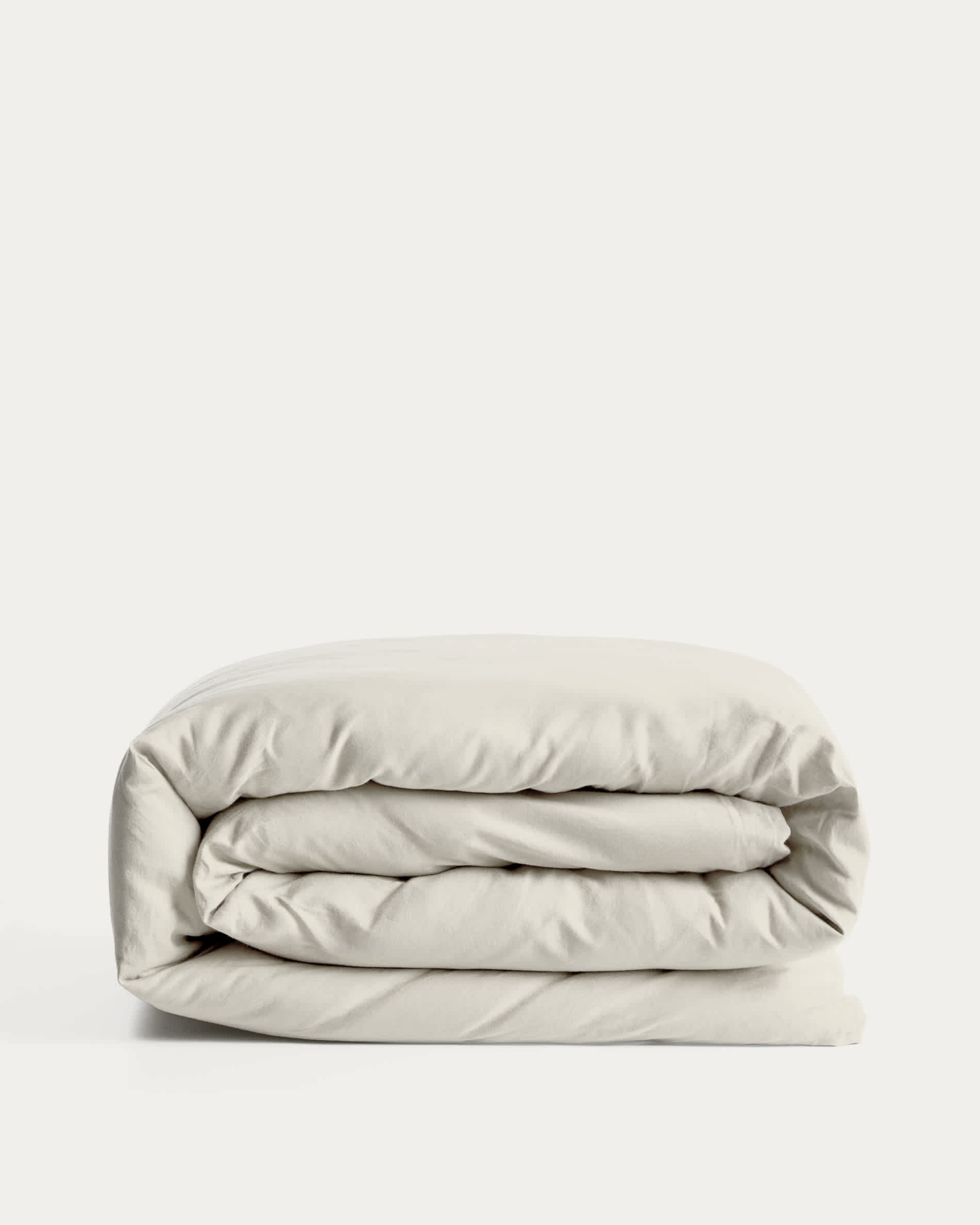 Funda nórdica Sirale 100% algodón satén acabado lavado blanco para cama de 180 cm