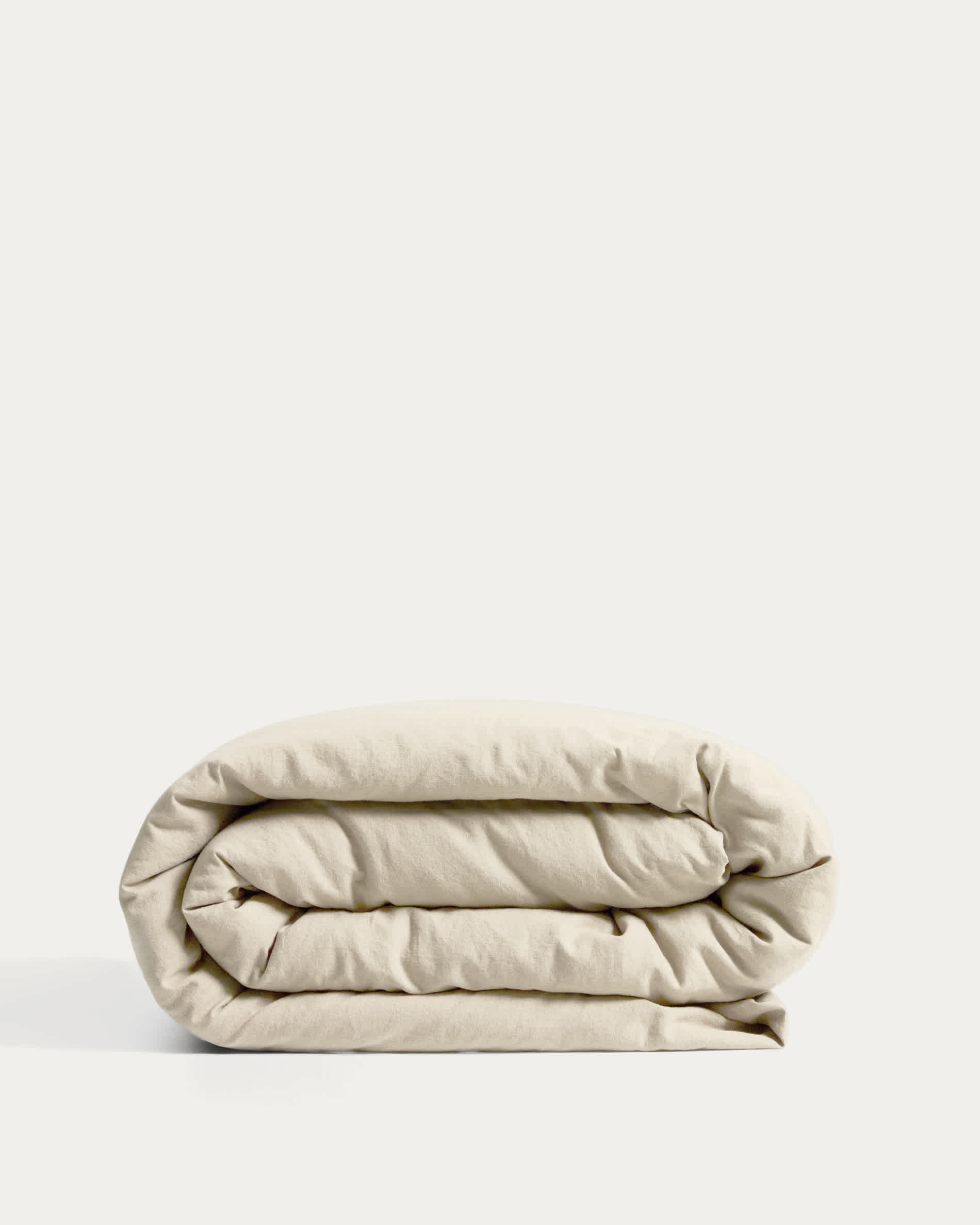 Funda nórdica Simmel de mezcla de lino crudo para cama de 180 cm