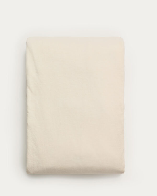 Funda nórdica Simmel de mezcla de lino crudo para cama de 180 cm