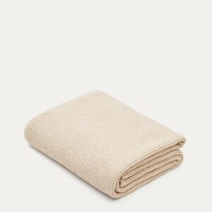Colcha Senara de algodón beige para cama de 90/135 cm