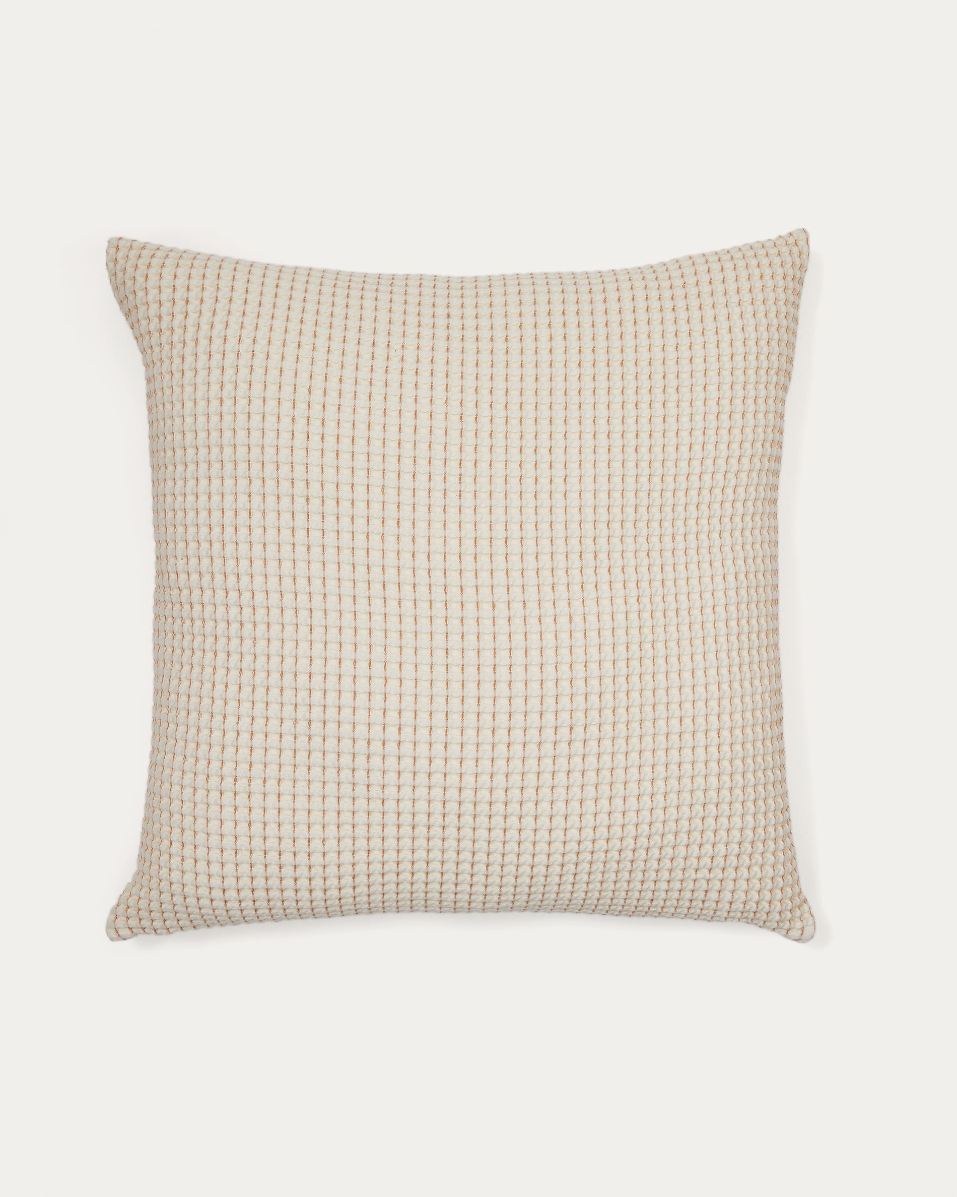 Set Senara de 2 fundas de cojín algodón estructura beige 50 x 50 cm