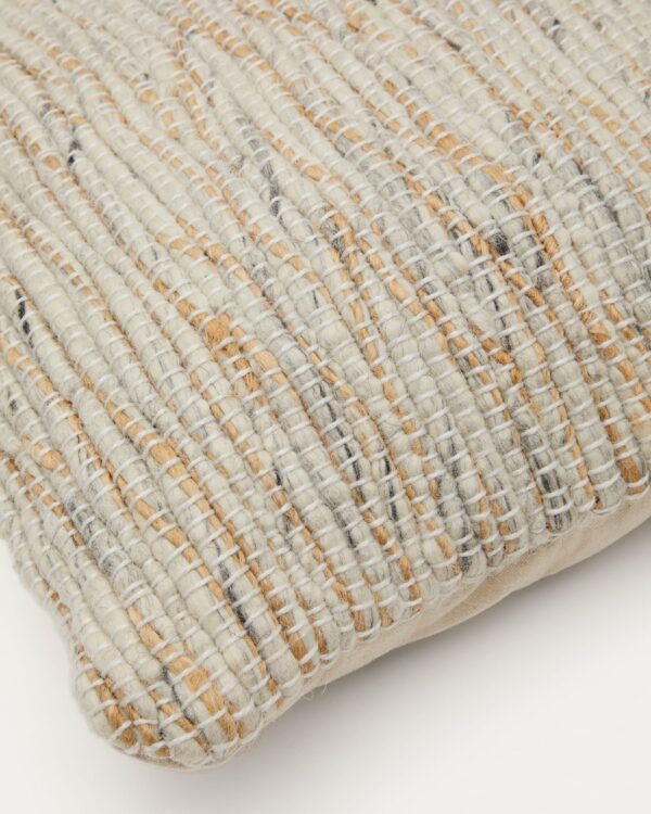 Funda de cojín Selise de yute natural 45 x 45 cm