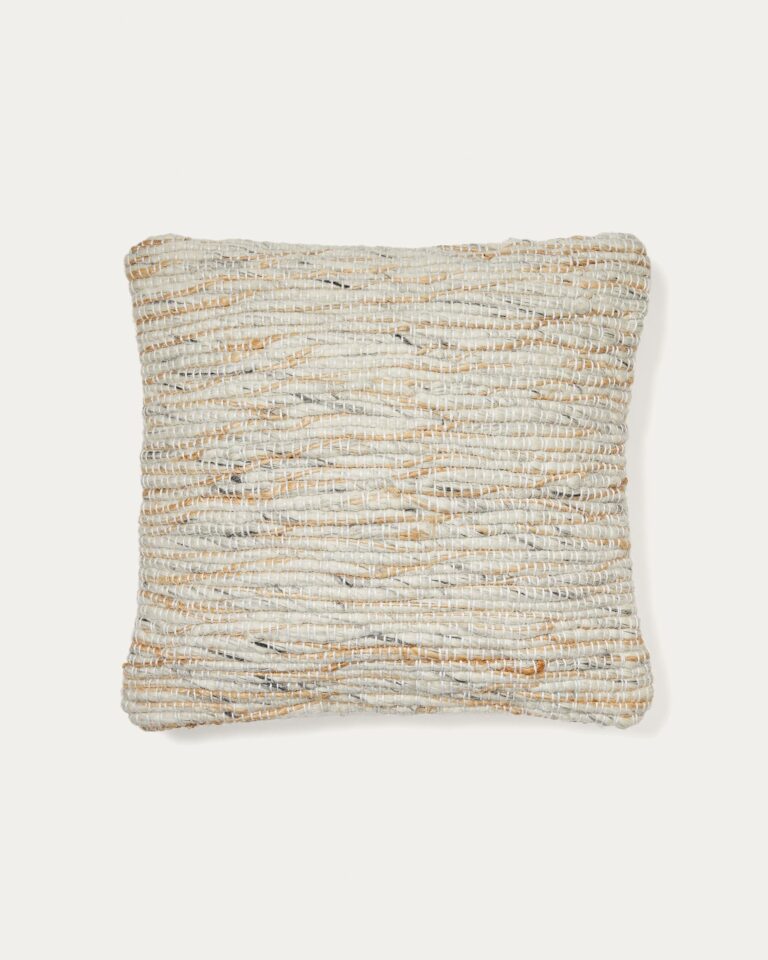 Funda de cojín Selise de yute natural 45 x 45 cm