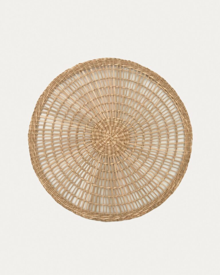 Set redondo Palau de 2 individuales de fibras naturales con acabado natural Ø 38 cm