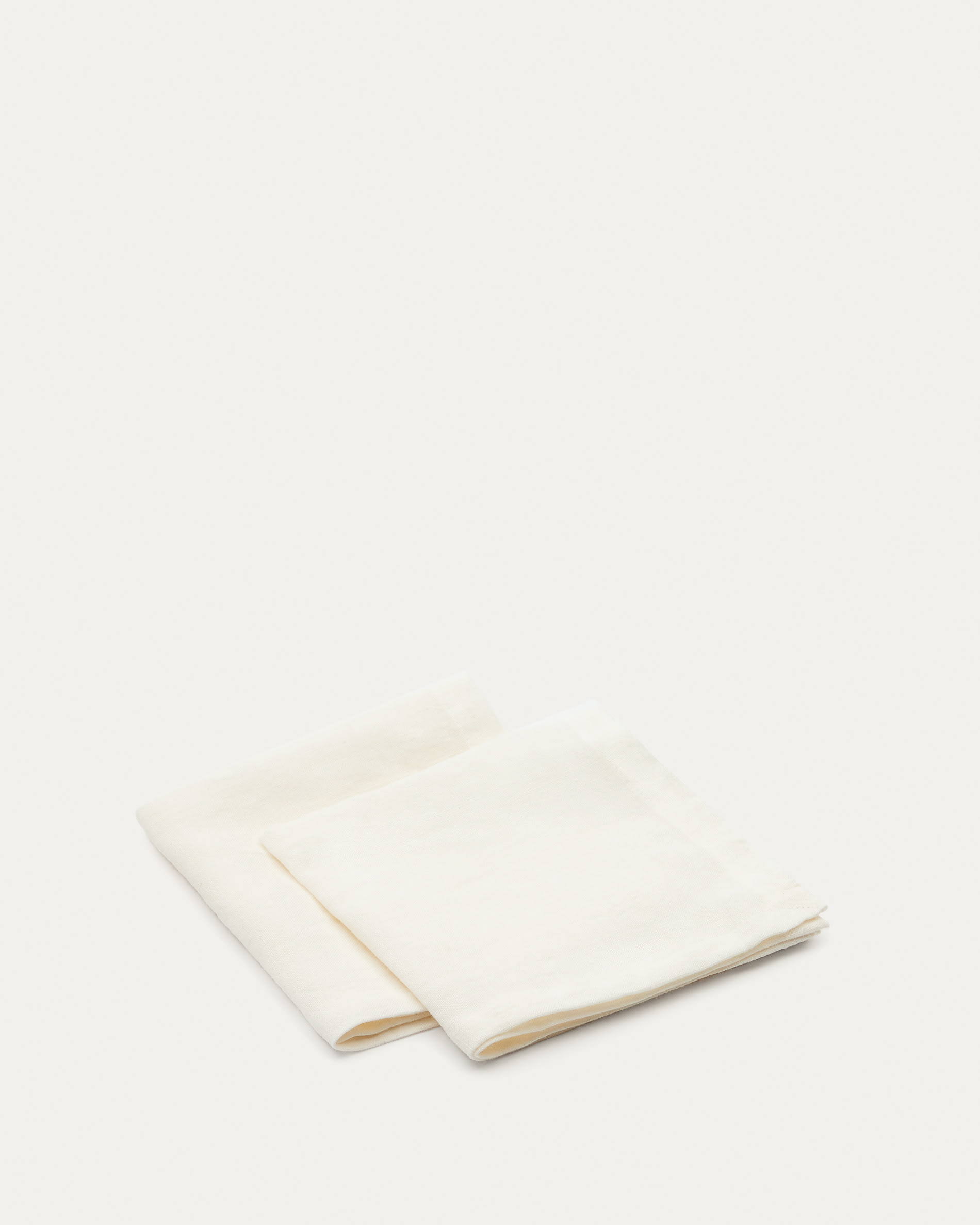 Set Pals de 2 servilletas 100% lino blanco