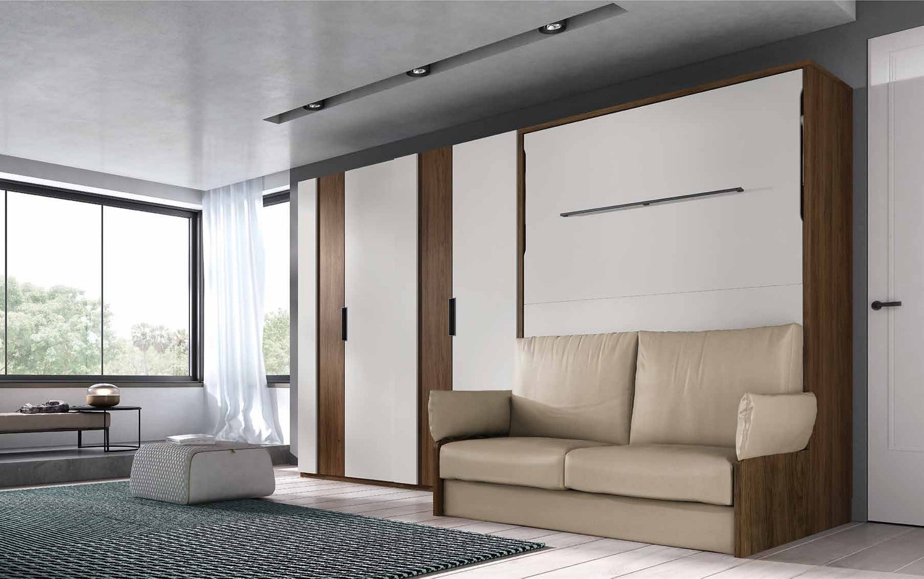 Dormitorio con cama abatible Cosmo 1 · Glicerio Chaves