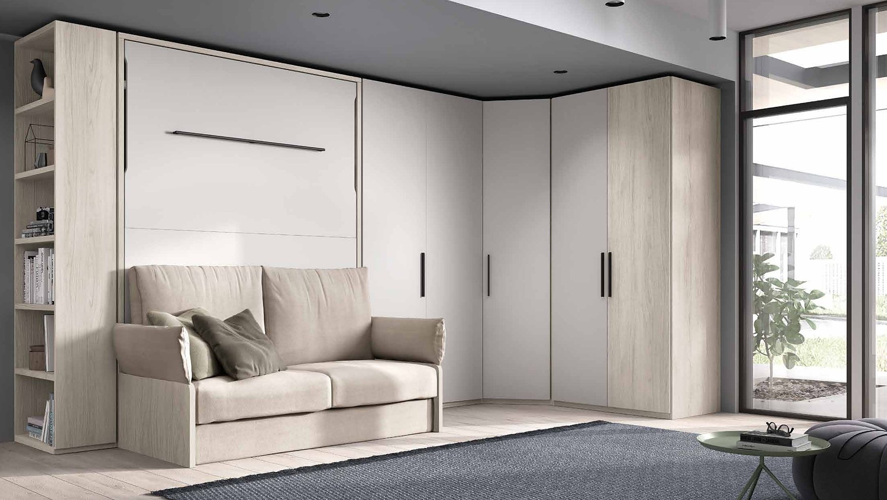 Dormitorio con cama abatible Cosmo 4 · Glicerio Chaves