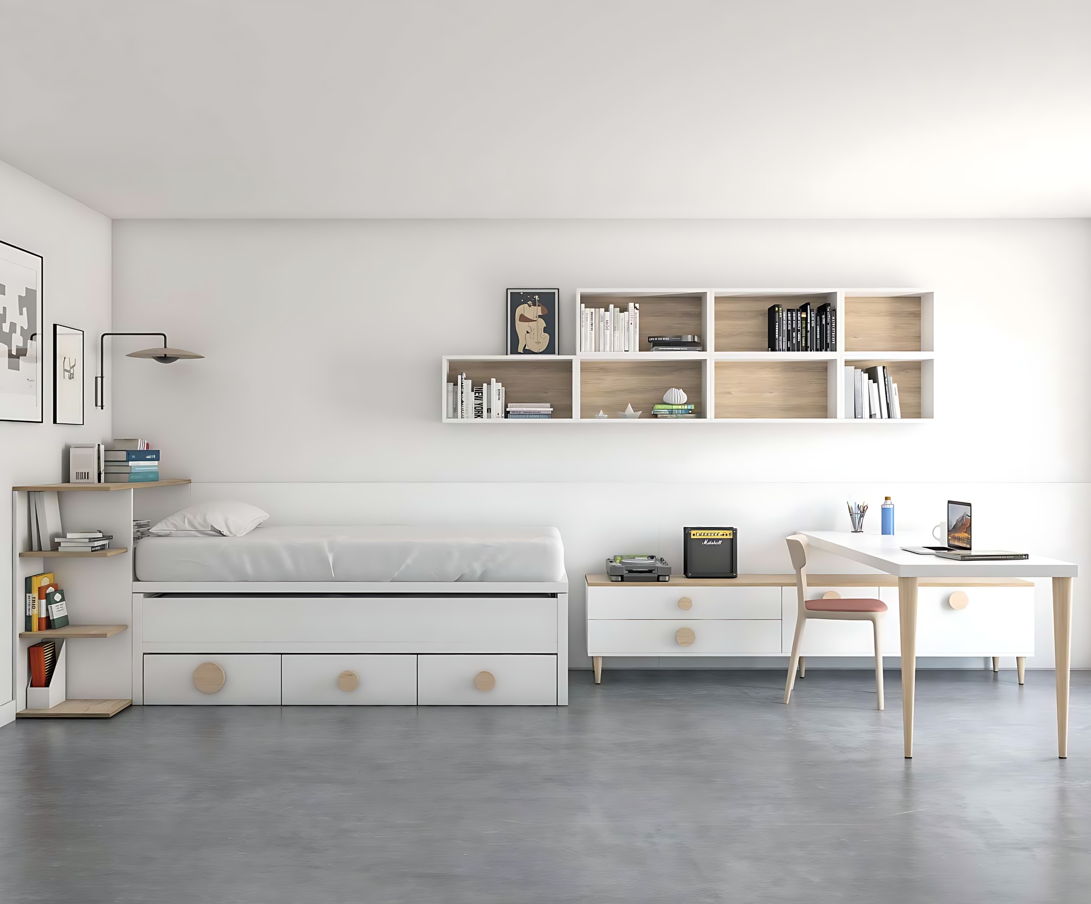 Dormitorio juvenil Vita 05 «Un espacio personal con mucho arte» · JJP