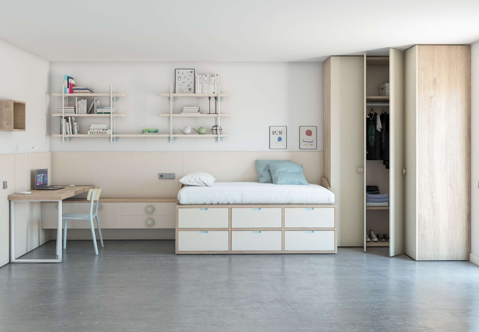 Dormitorio juvenil Vita 07 «Espacio creativo» · JJP