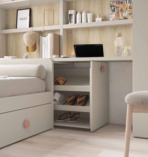 NEO 05 · Compacta con librería alta y armario rincón