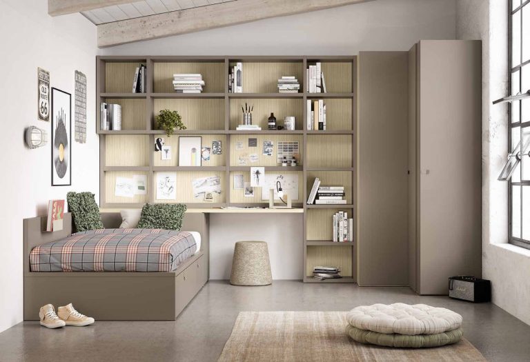 NEO 08 · Compacta con librería de cubos y escritorio integrado