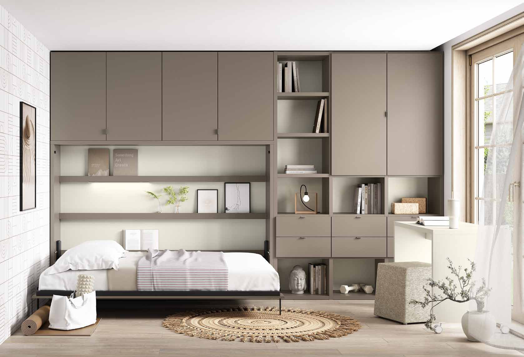NEO 51 · Abatible horizontal con altillos y columna