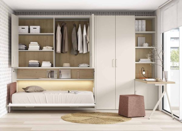 NEO 52 · Abatible horizontal con altillos y armario