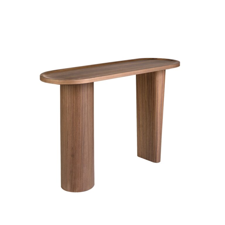 Console oval walnut half point