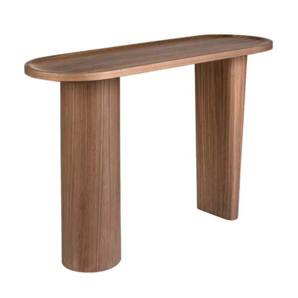 Console oval walnut half point