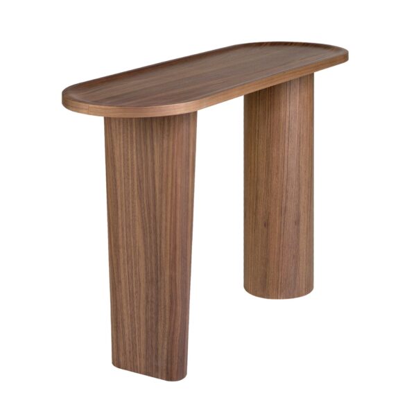 Console oval walnut half point