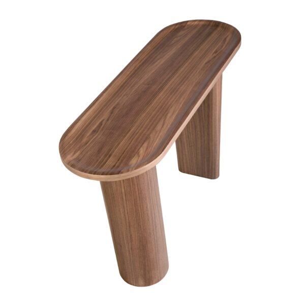 Console oval walnut half point